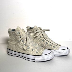 Women's Converse Chuck Taylor All Star Hi Snake Woven white Size 6